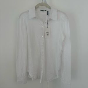 Theory white button down